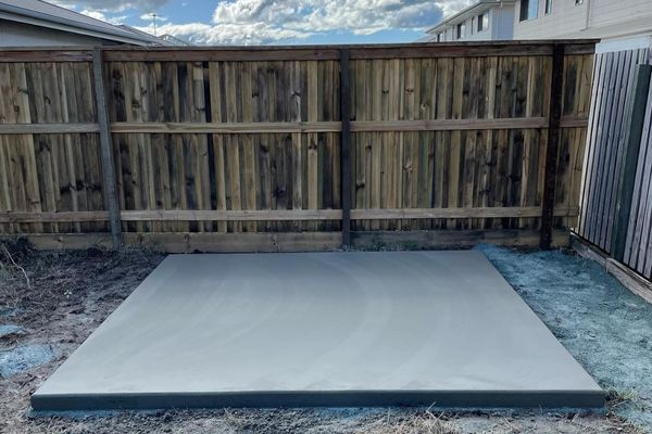 concrete slab built for a shed in Raceview