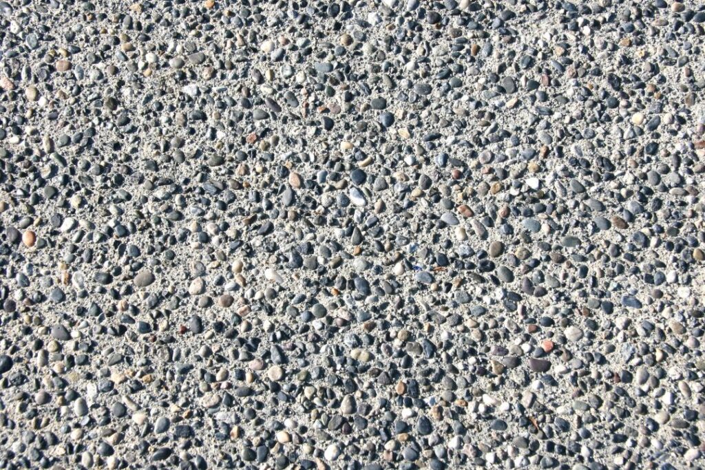 exposed aggregate adds visual depth